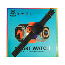 Smart watch crown 4 in 1four strips in one full HD display with wireless charge